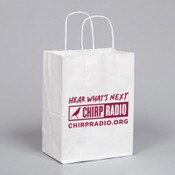 White Kraft Custom Printed Paper Sh